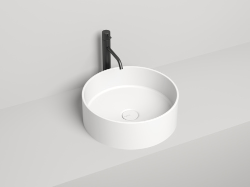 Раковина из искусственного камня S-Sense Salini ARMONIA 130112G 50х50 накладная цвет белый без отверстий под смеситель